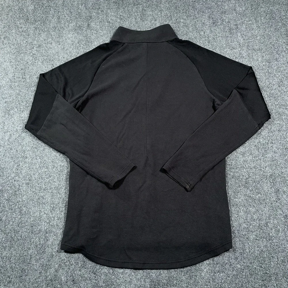 State & Liberty Sweater Mens M Athletic Black Waffle Knit 1/4‎ Zip Performance